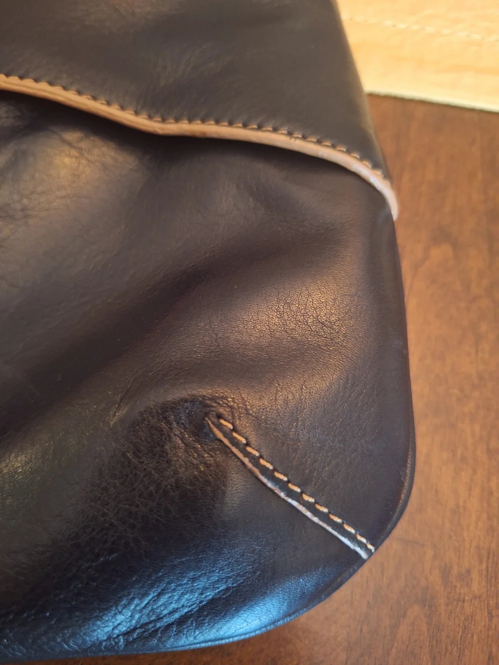 Y2K NICE!! Black Leather Hobo Bag Half Moon Shoulder Purse
